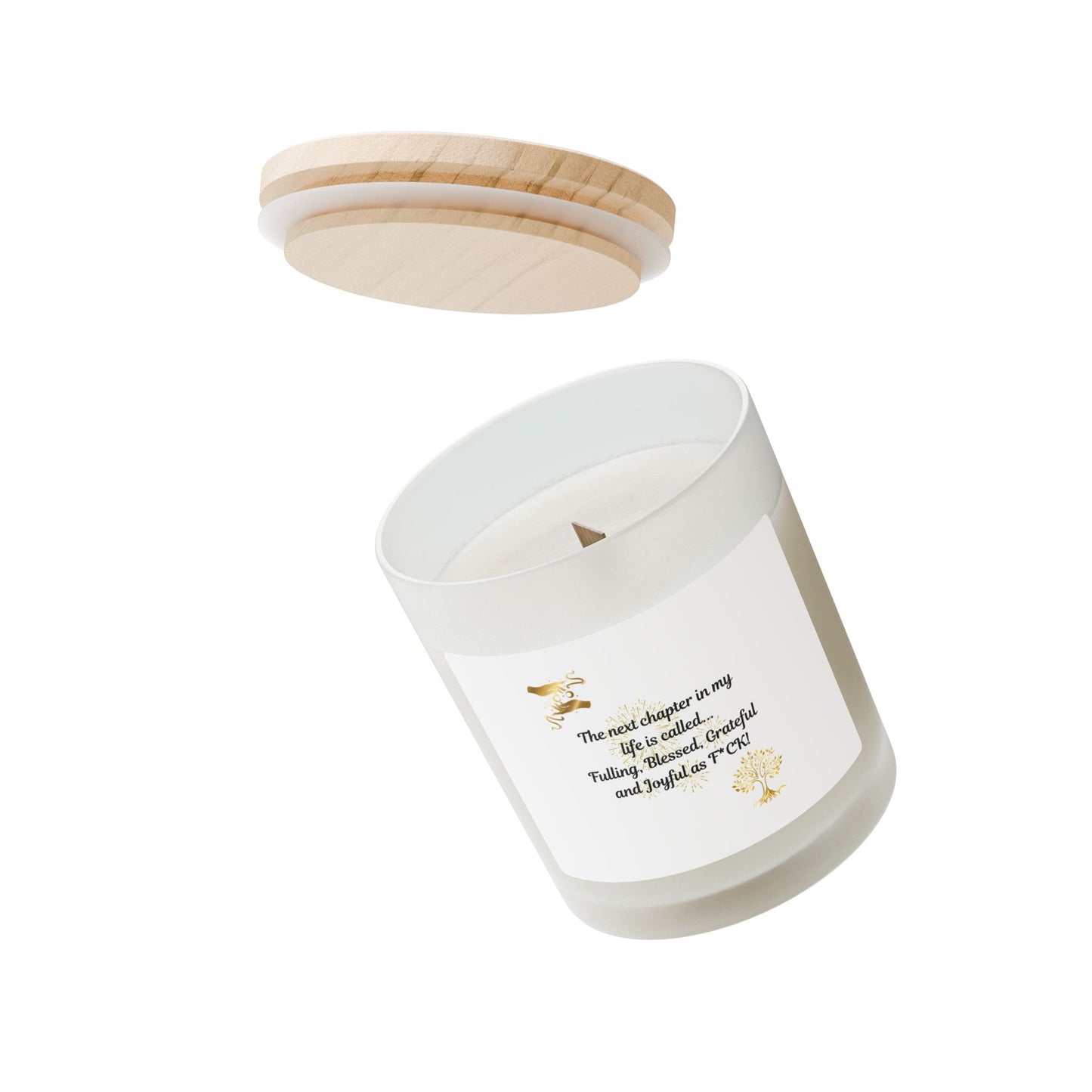 Frosted Glass Candle - "The Next Chapter" Inspirational Relaxation Candle