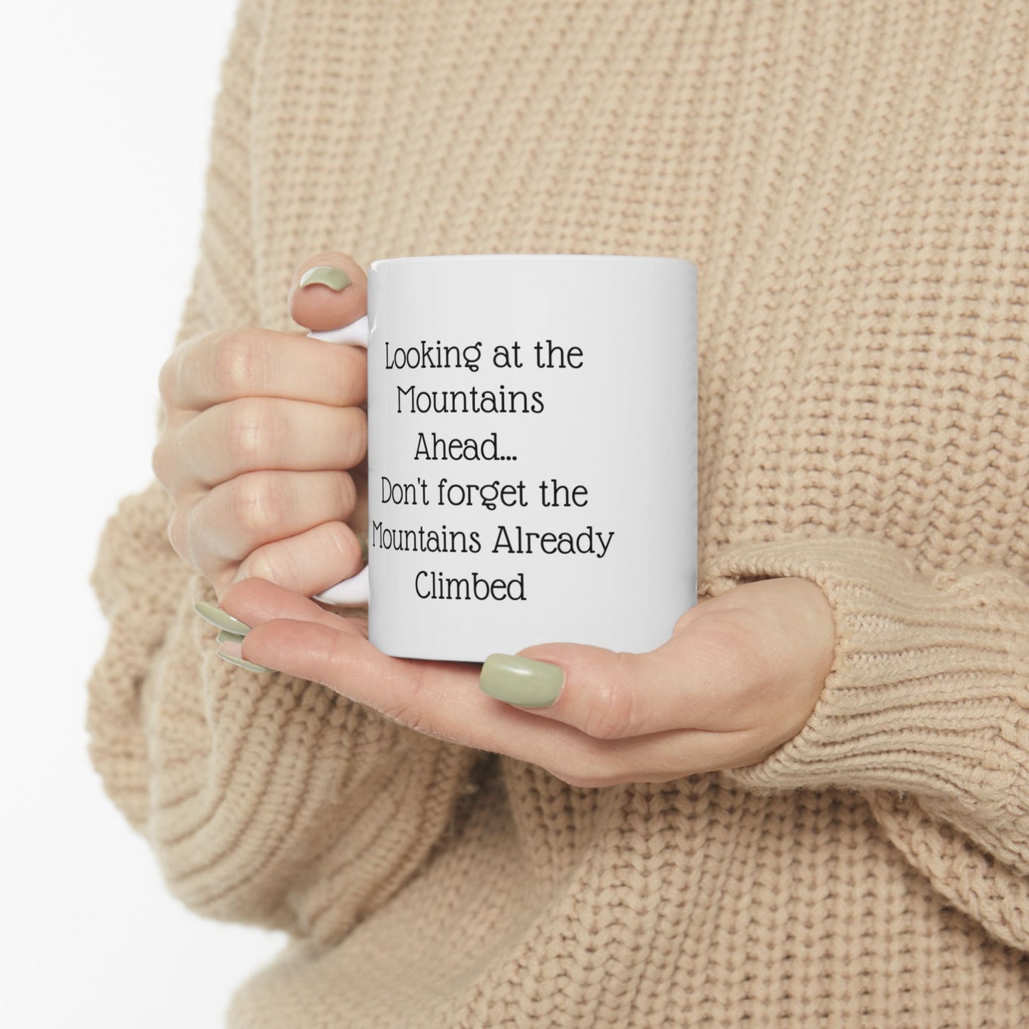 "Looking Ahead" Inspirational Ceramic Mug - 11oz & 15oz | Motivational Quote for Coffee Lovers