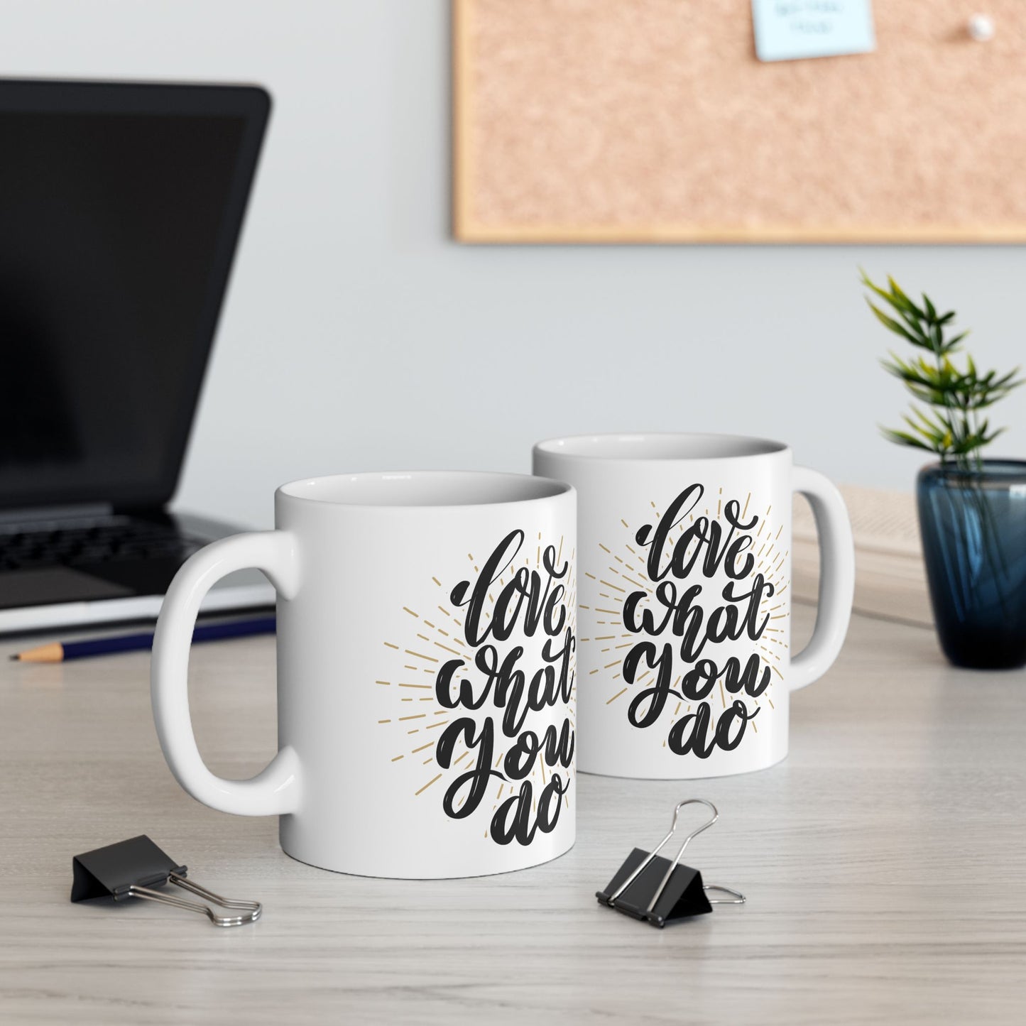 Inspirational Ceramic Mug - "Love What You Do" - Motivational Coffee Cup, Perfect Gift for Creatives and Dreamers