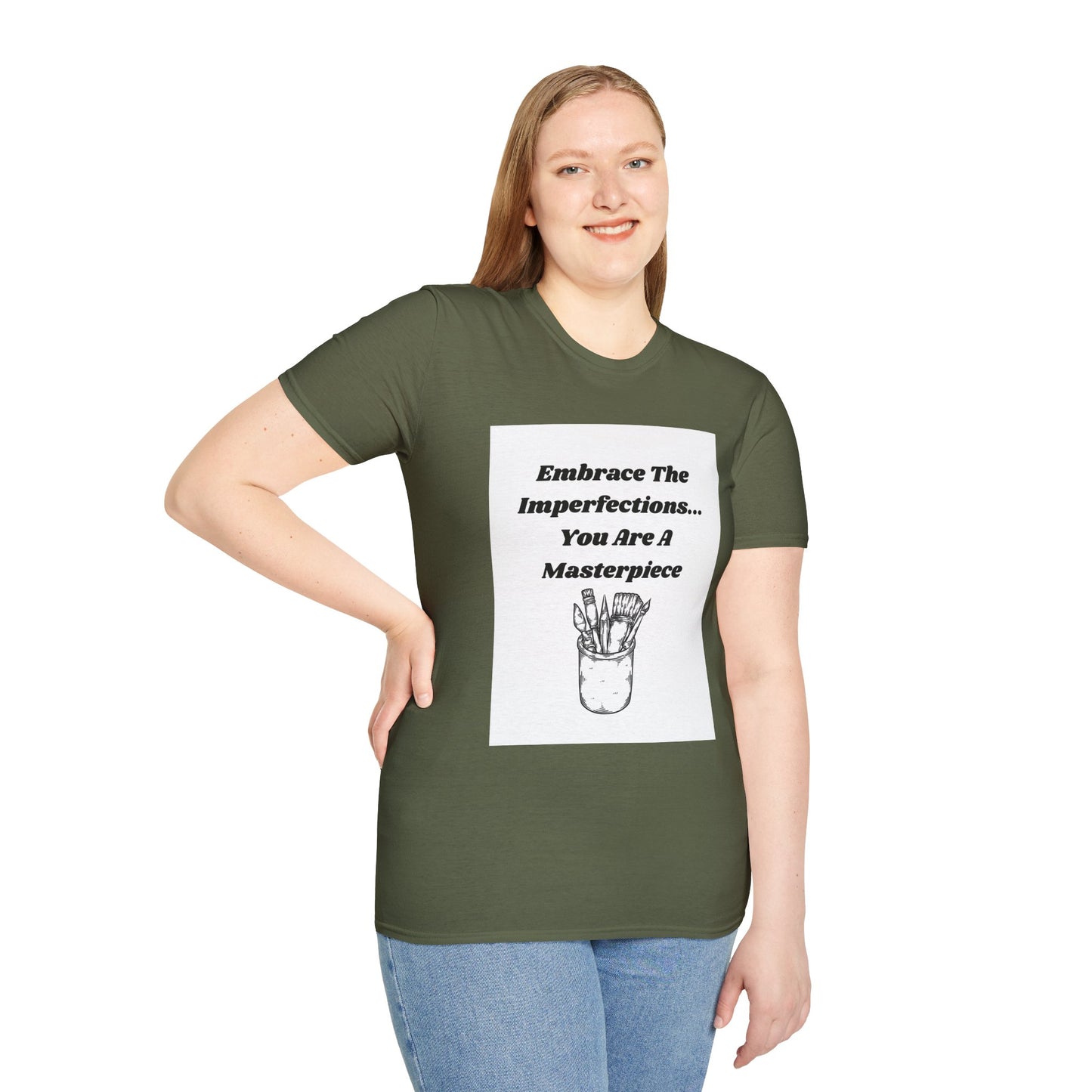 Embrace The Imperfections - Unisex Softstyle T-Shirt - Artistic Inspiration Tee