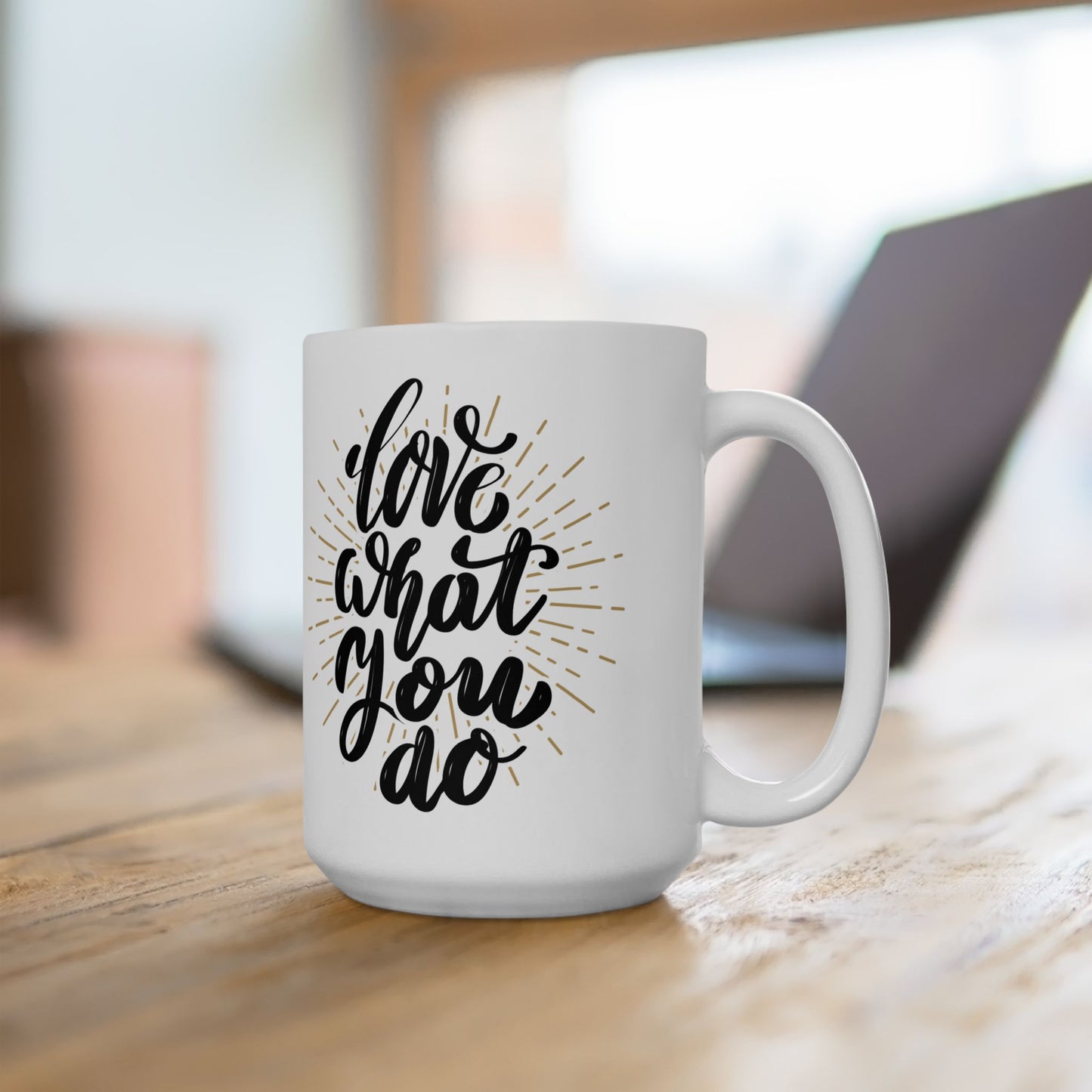 Inspirational Ceramic Mug - "Love What You Do" - Motivational Coffee Cup, Perfect Gift for Creatives and Dreamers