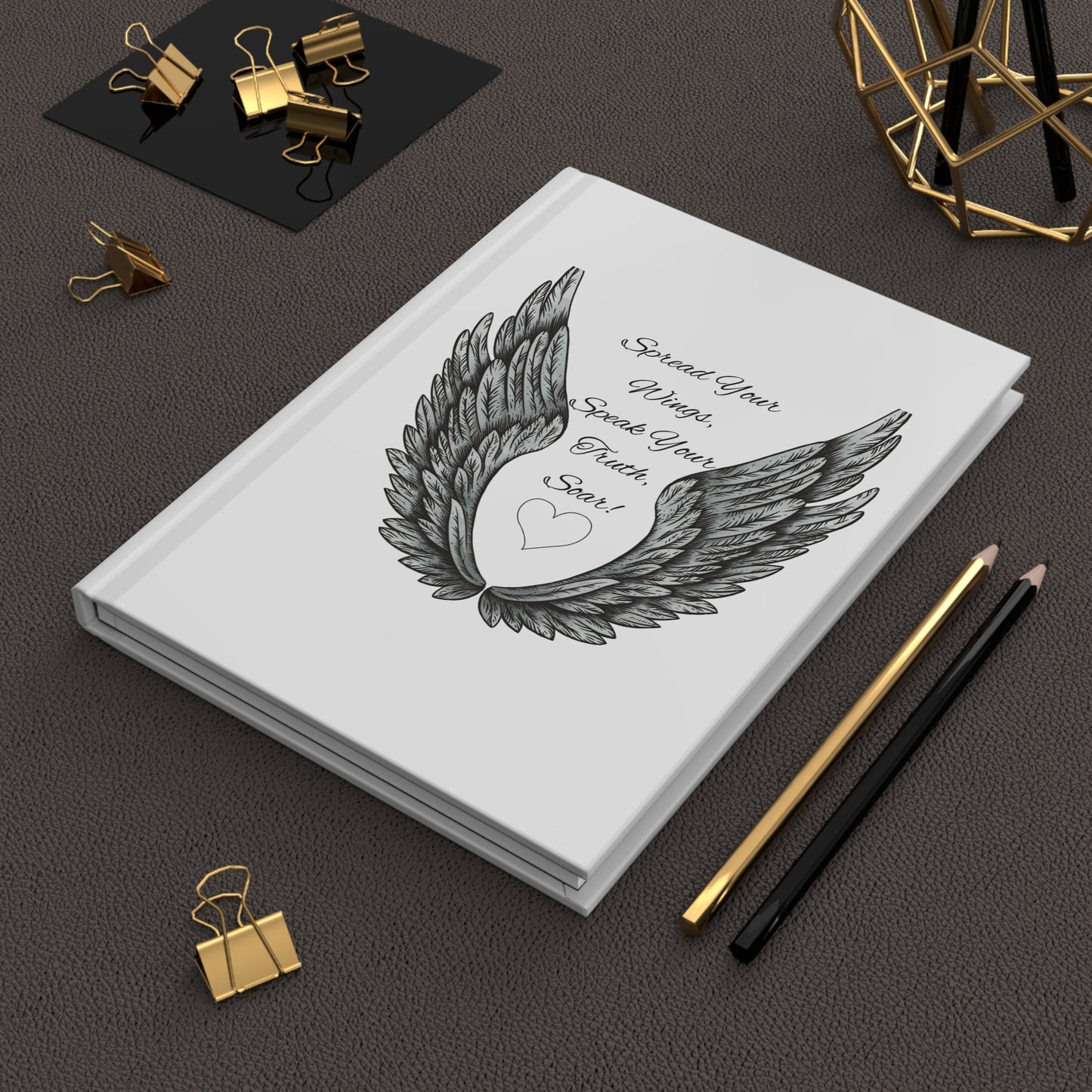 Inspirational Hardcover Journal, Motivation Notebook, Gift for Writers, Spiritual Journal, Creativity Planner