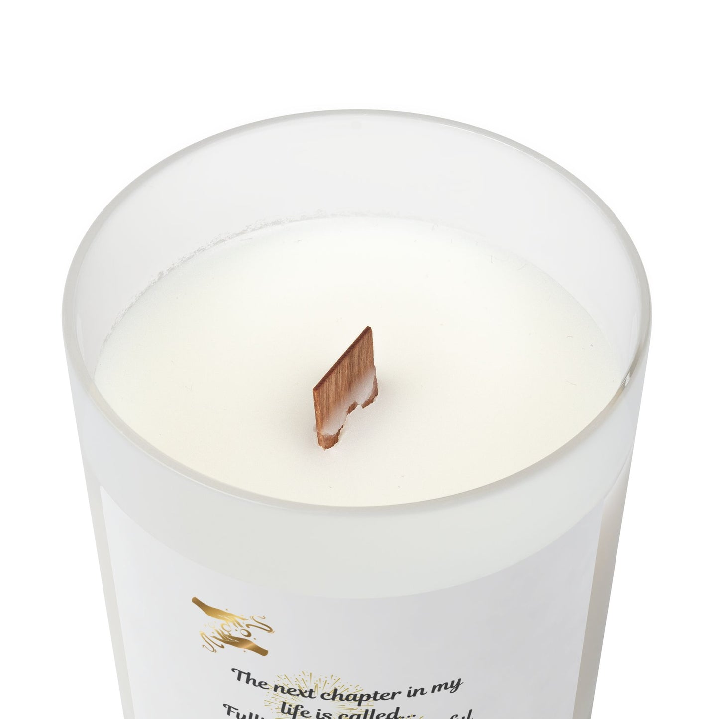 Frosted Glass Candle - "The Next Chapter" Inspirational Relaxation Candle