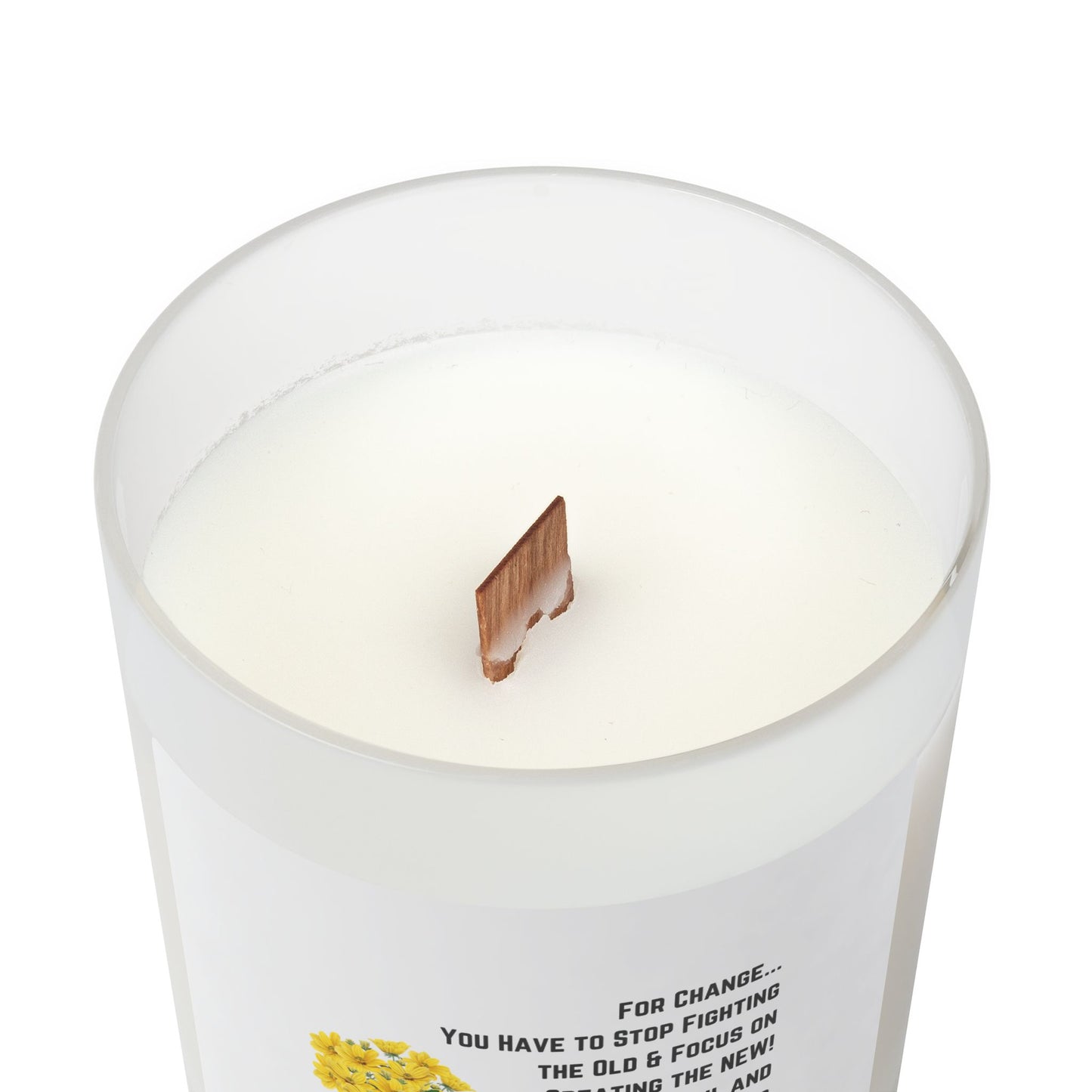 For Change, Inspirational Frosted Glass Candle - 11oz