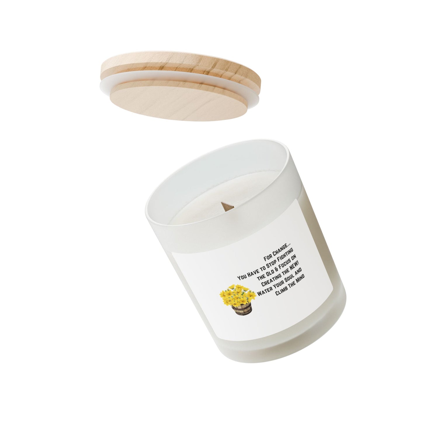 For Change, Inspirational Frosted Glass Candle - 11oz