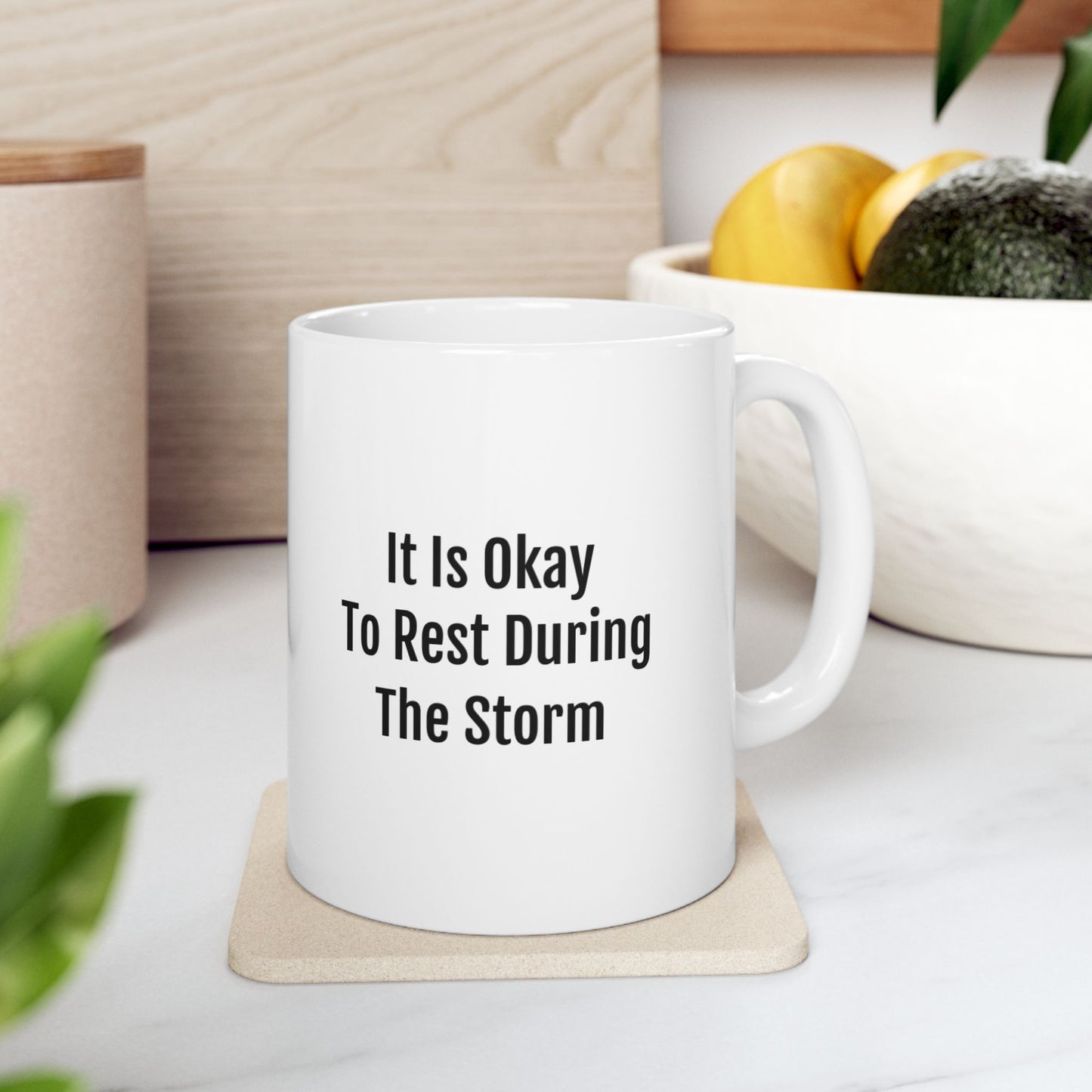 Rest During The Storm - Inspirational Ceramic Mug - Perfect for Encouragement & Self-Care