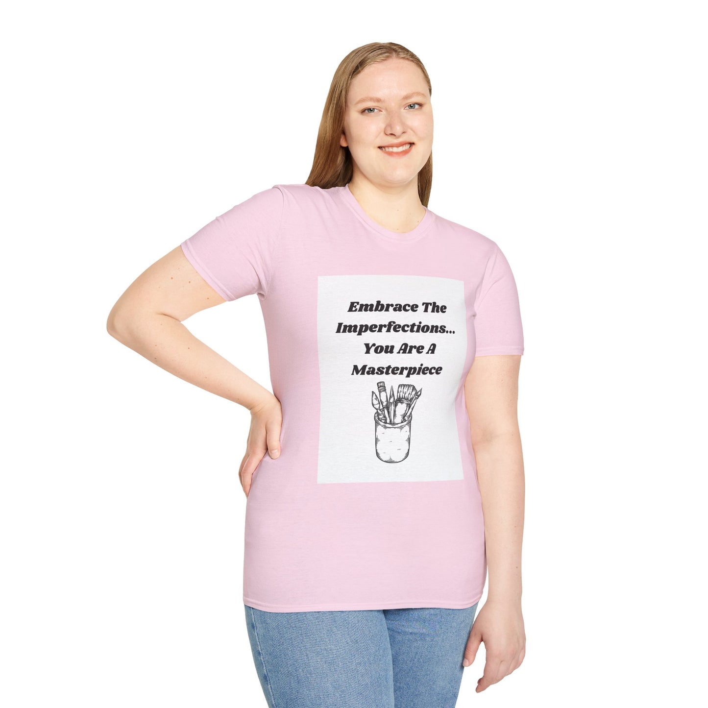Embrace The Imperfections - Unisex Softstyle T-Shirt - Artistic Inspiration Tee