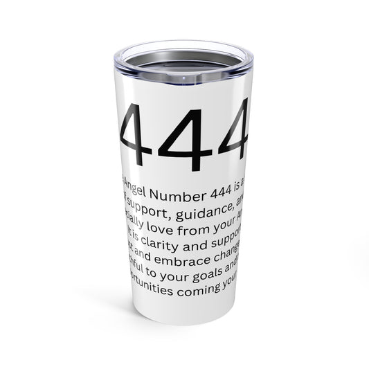 Angel Number 444 Inspirational Tumbler 20oz, Motivational Travel Mug, Gift for Spiritual Seekers, Positive Affirmation Drinkware, [...]