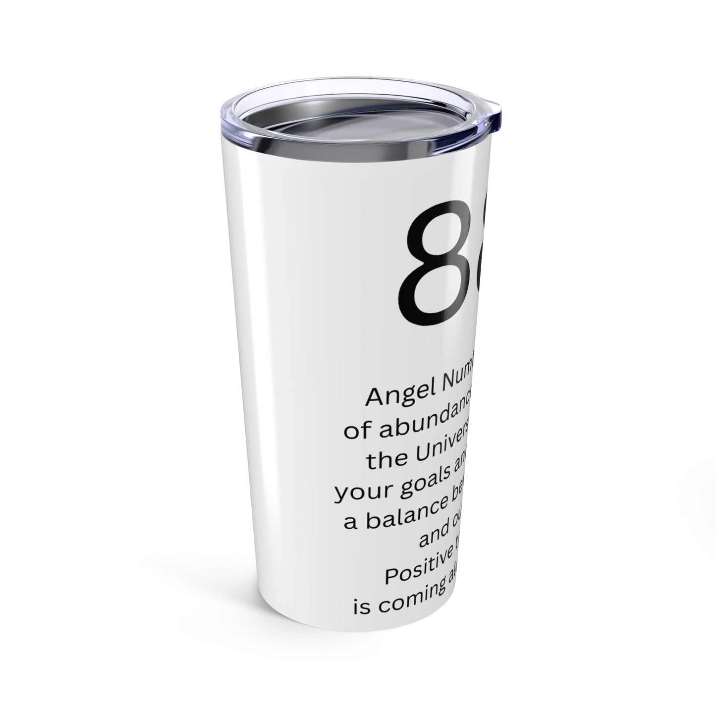 Angel Number 888 - Spiritual Guide Tumbler, Coffee Cup, Inspirational Travel Mug, Motivational Gift, Astrology Drinkware