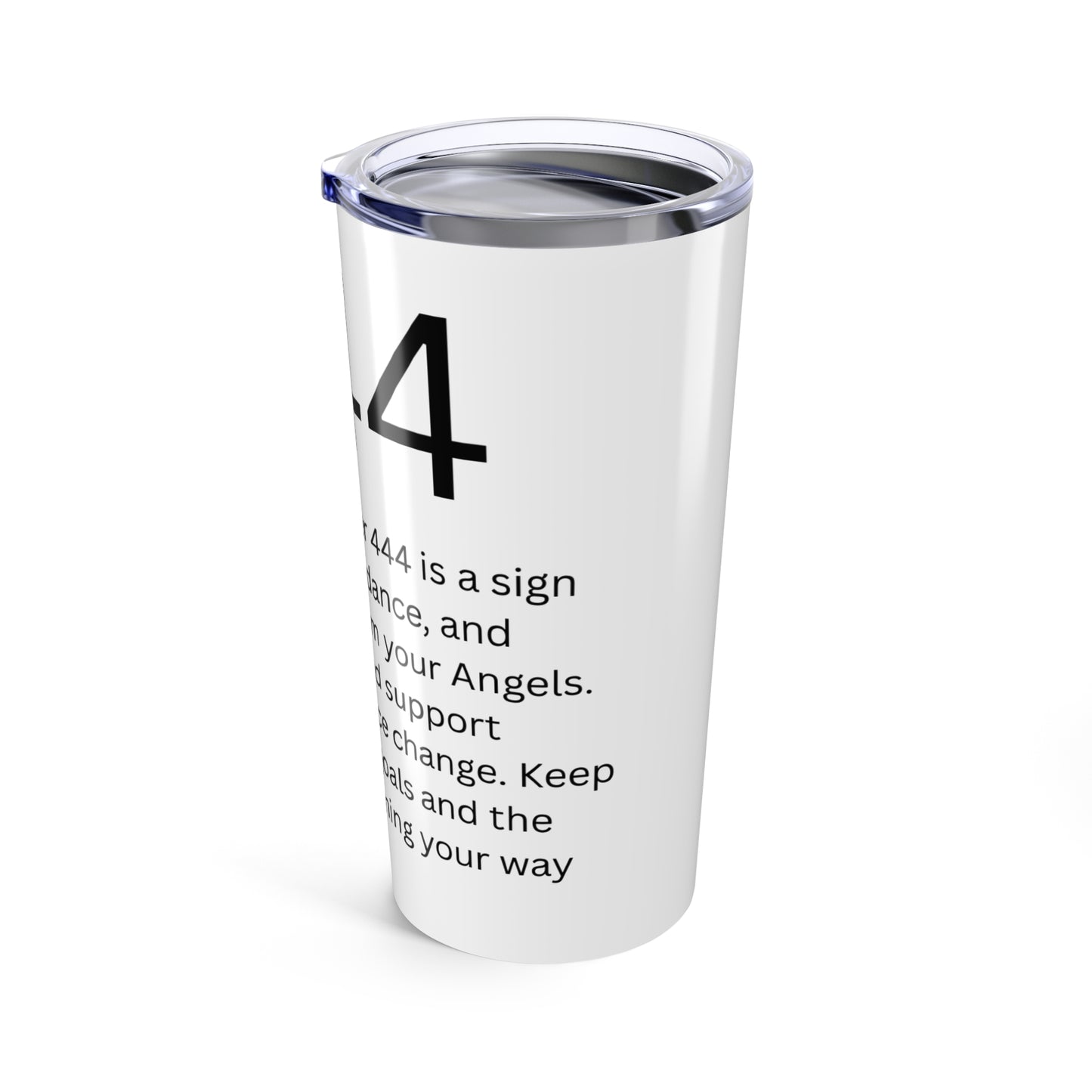Angel Number 444 Inspirational Tumbler 20oz, Motivational Travel Mug, Gift for Spiritual Seekers, Positive Affirmation Drinkware, [...]