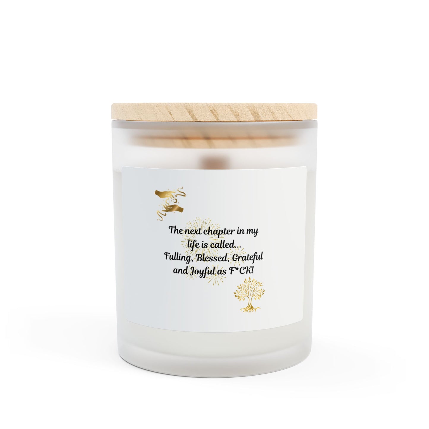Frosted Glass Candle - "The Next Chapter" Inspirational Relaxation Candle