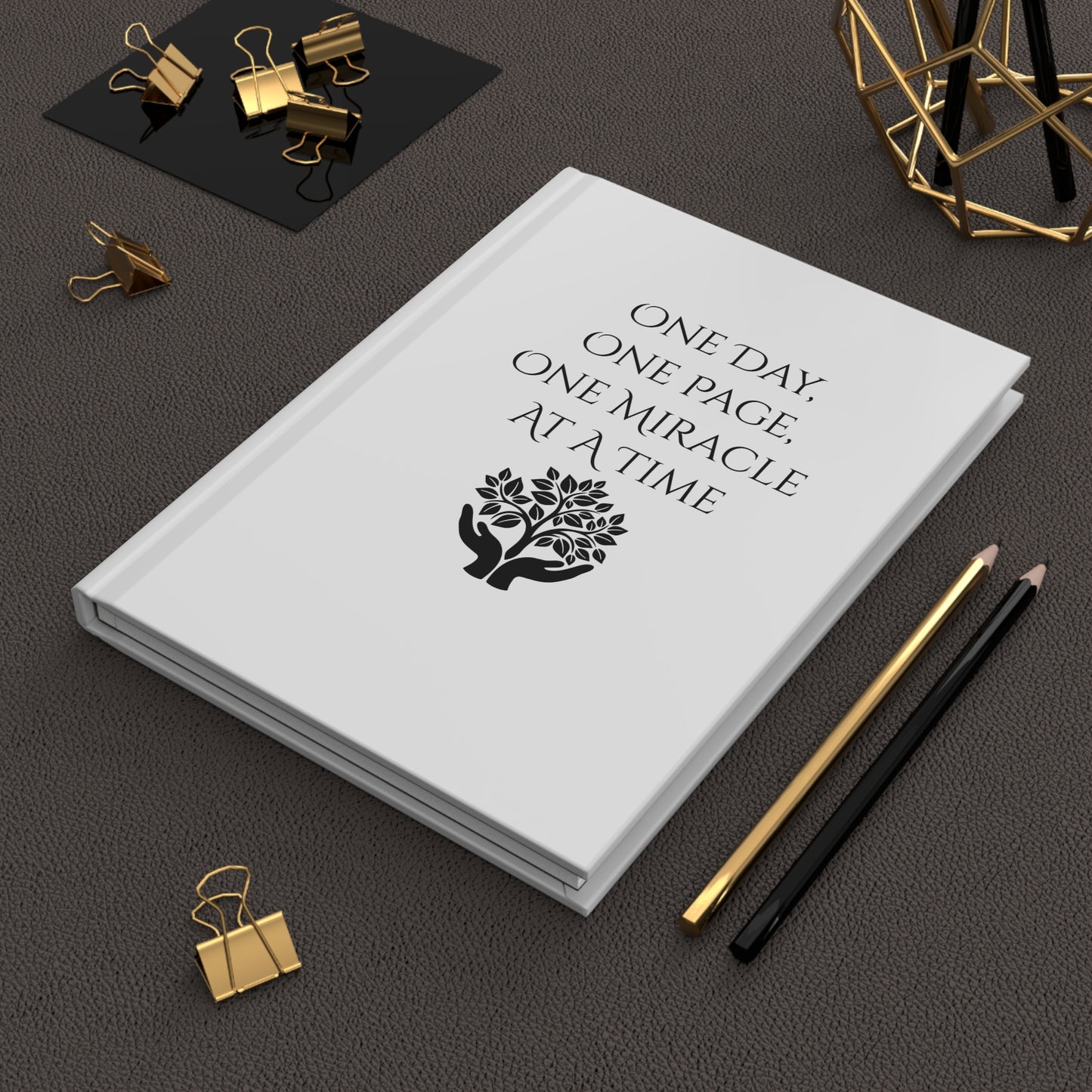 Inspirational Hardcover Journal for Gratitude and Growth, Daily Planner, Motivational Notepad, Mindfulness Journal, Gift for Writers