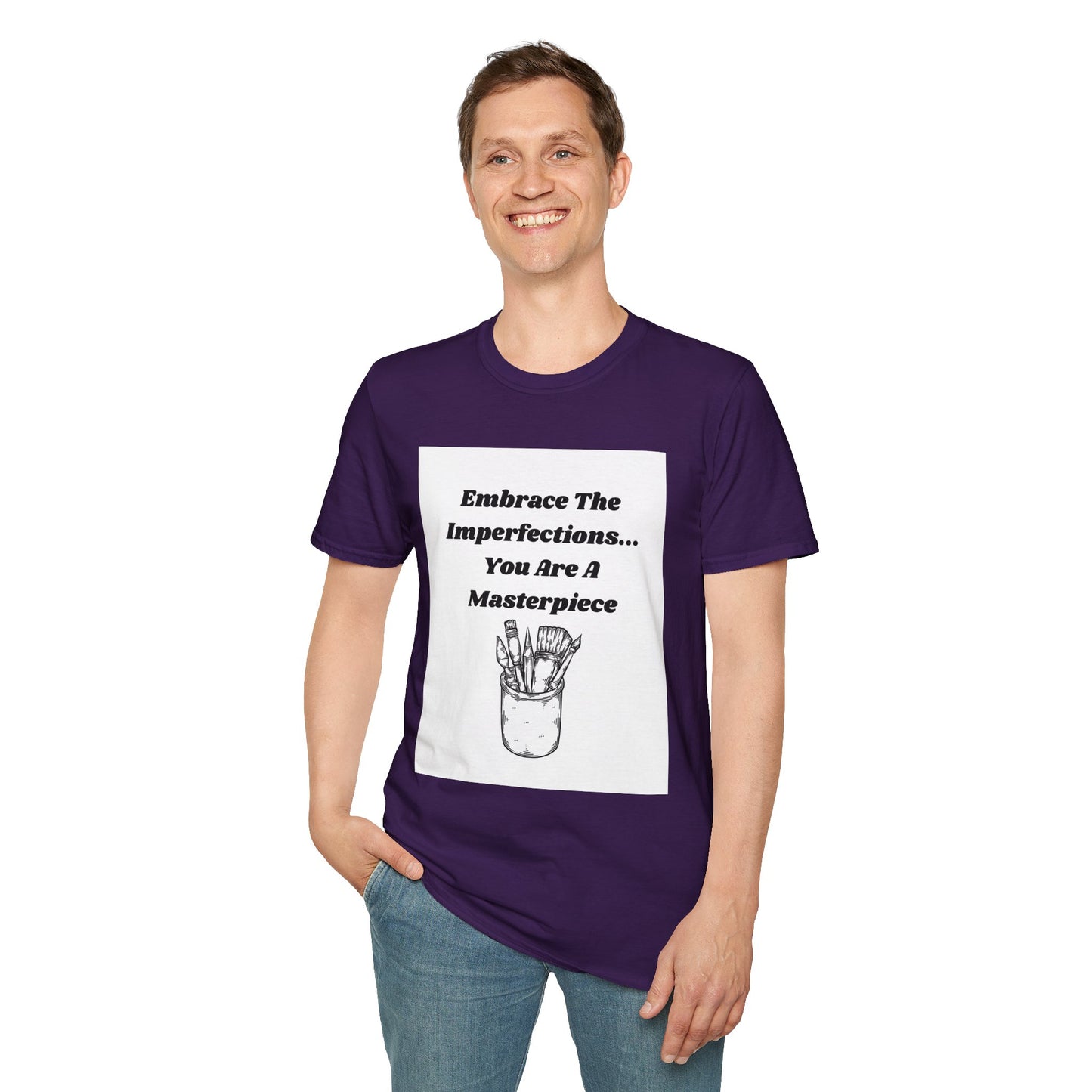 Embrace The Imperfections - Unisex Softstyle T-Shirt - Artistic Inspiration Tee
