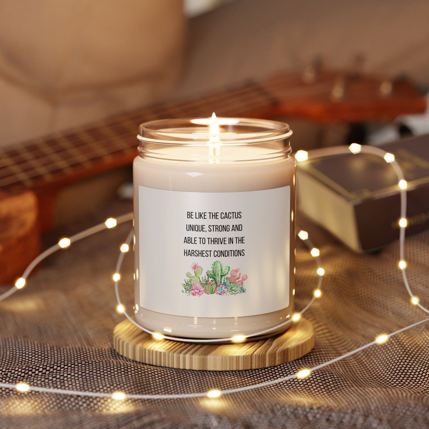 Inspirational Cactus Scented Soy Candle - 9oz