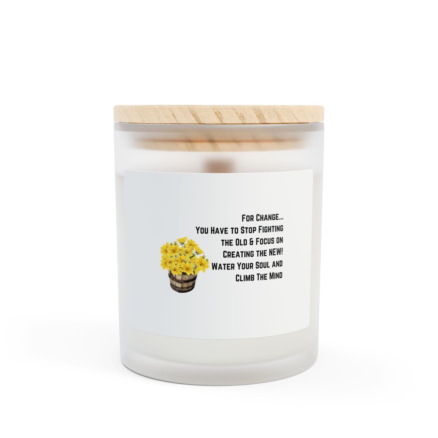For Change, Inspirational Frosted Glass Candle - 11oz
