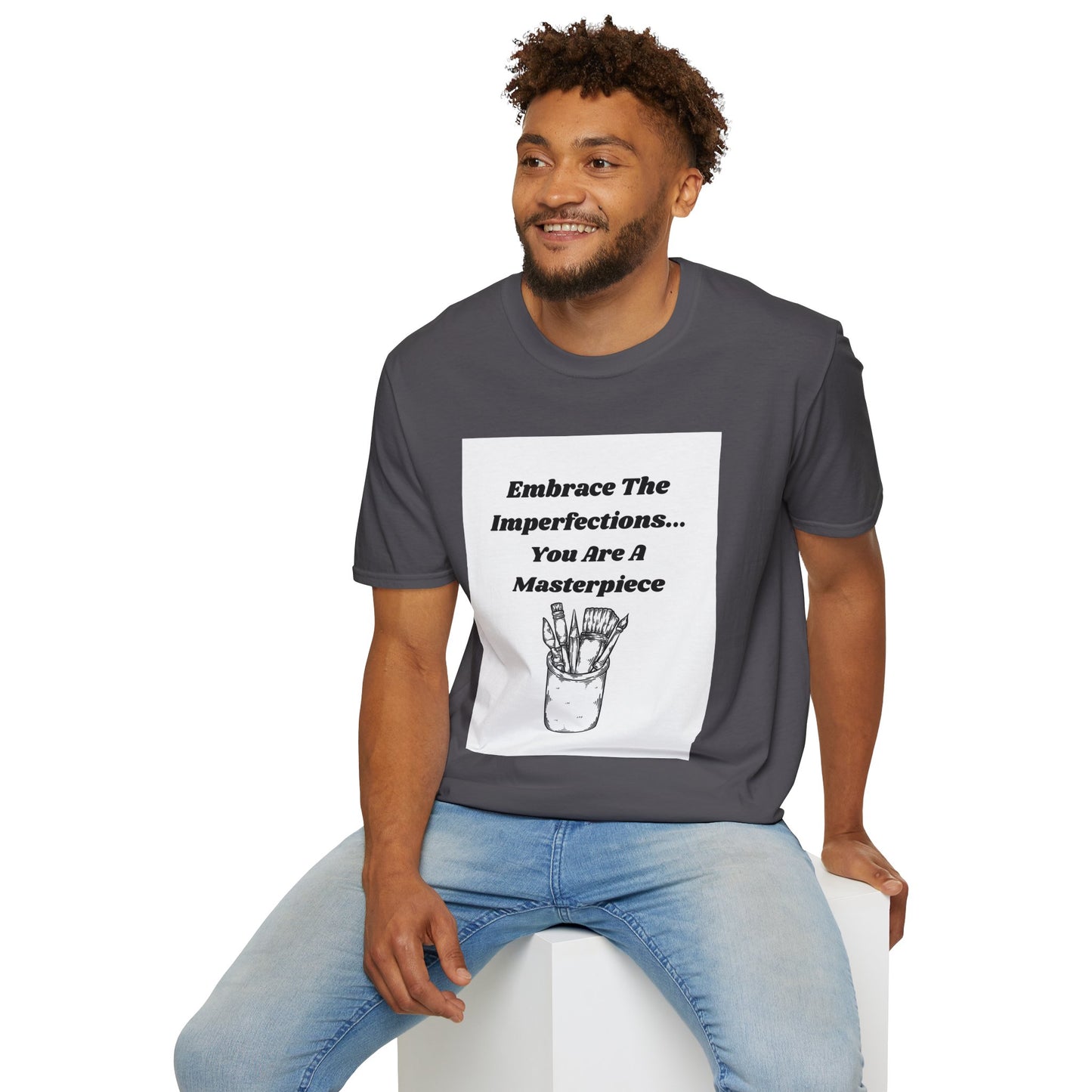 Embrace The Imperfections - Unisex Softstyle T-Shirt - Artistic Inspiration Tee