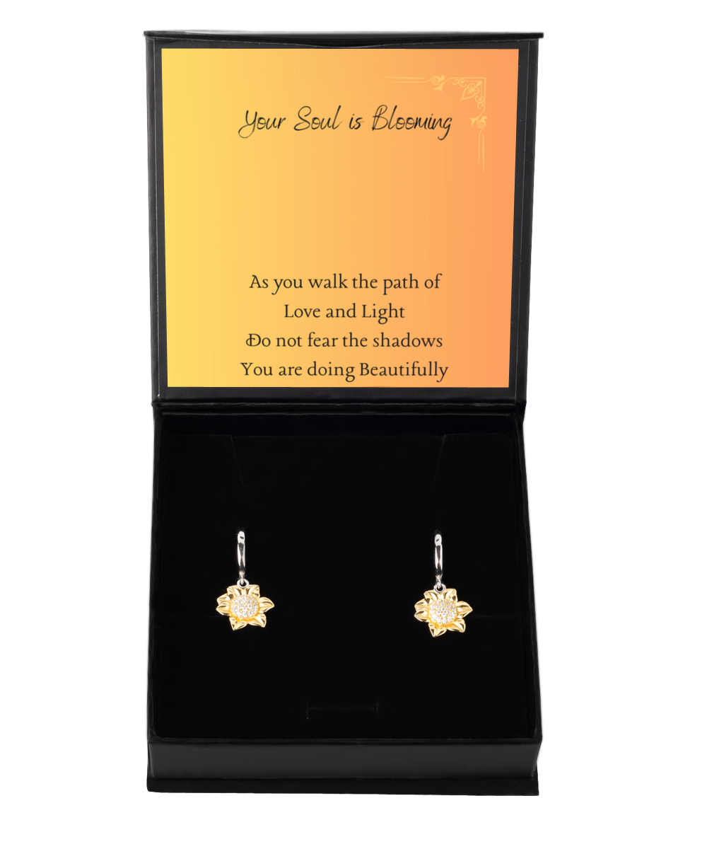 As you walk the path of Love and Light-Sunflower Earrings